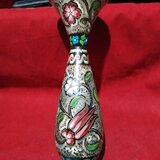 Vaza marocana din cupru pictata in email